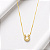 Colar ferradura zirconia cravejada ouro 18k - Imagem 1