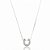 Colar ferradura cravejado ouro branco - Imagem 2