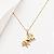 colar cavalo vintage prata 925 banhado a ouro. - Imagem 1