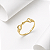 Anel bridao prata 925 banhado ouro 18k - Imagem 1