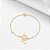 Pulseira escarapela prata 925 banhada a ouro 18k. - Imagem 1