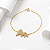 Pulseira cavalo cravejada prata 925 banhada a ouro 18k - Imagem 1