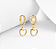 Brinco argola bridão zircônia cravejada prata 925 banhado ouro 18k - Imagem 1