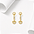 Brinco bridao pendente ponto de luz prata 925 banhado ouro 18k - Imagem 1