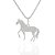Colar cavalo zircônia  cravejada prata 925 - Imagem 2
