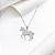 Colar cavalo zircônia cravejada prata 925 - Imagem 1