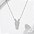 Colar carinha cavalo zircônia cravejada em prata 925. - Imagem 1