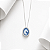 Colar camafeu cavalo ágata azul prata 925 - Imagem 1