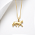 Colar cavalo prata 925 banhado a ouro . - Imagem 1