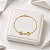Pulseira Bridão mini prata 925 banhado a ouro - Imagem 1