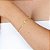 Pulseira mini bridao quadrado prata 925 banhado ouro - Imagem 2