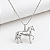 Colar cavalo 3d em prata 925 - Imagem 1