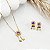 Conjunto escarapela prata 925 banhado ouro 18k - Imagem 1
