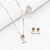 Conjunto escarapela prata 925 banhado ouro 18k - Imagem 1