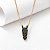 Colar Équos zirconia negra cravejada prata 925 banhada a ouro 18k - Imagem 1