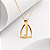Colar estribo Arch prata 925 banhado a ouro 18k - Imagem 1