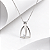 Colar estribo Arch prata 925 banhado a ródio de ouro branco - Imagem 1