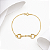 Pulseira bridão prata 925 banhado ouro 18k - Imagem 1