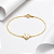 Pulseira ferradura Lumieri em prata 925 banhada a ouro 18k - Imagem 1