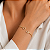 Bracelete meio bridão duplo cravejado prata 925 banhado a ouro 18k. - Imagem 2