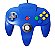 Controle Original Azul - N64 - Imagem 1
