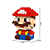 Blocos de Montar BRICKS Mario Sentado (micro) - Imagem 1