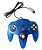 Controle translúcido Azul - N64 - Imagem 2