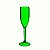 Taça Champagne Acrílico Verde 160ml - 6 Peça - KOS - Imagem 1