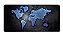 Mouse Pad / Desk Pad Grande 30x70 Linha Office - Mapa mundi Azul - Imagem 3