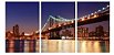 Quadro Digital - Ponte de Manhattan Colorida - 100x200 - 3pçs - Imagem 1