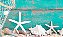 Quadro Decorativo Nautico Tiffany Estrela Branca - diversos tamanhos - tecido poliester - Imagem 1