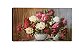 Quadro  Vaso Flores Rosa ( ID55-02 ) - Diversos Tamanhos - Imagem 1