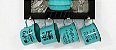 Enfeite para cozinha Coador Bule Xicara Azul Tiffany  30x40 - Imagem 4
