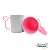 Caneca Polimero para Sublimação alça coraçãozinho 325 ml Rosa BB - Imagem 1