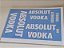 STENCIL VAN BORA 28X19 ABSOLUT VODKA - Imagem 1