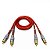 Cabo Rca 1 Metro - Prime Plug - Metal Vermelho - Tech One Svart. - Imagem 1