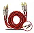 Cabo Rca 2x2  1 Metro - Profissional Plug - Metal Vermelho - Storm Tech. - Imagem 1