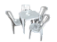 JOGO DE MESA C/ 4 CADEIRAS BISTRO ARCOS BRANCA - Imagem 5