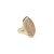 Anel Dourado com Pedra Acrílico Bege - Imagem 1