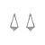 Brinco Prateado Triangular Folheado - Imagem 1