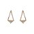 Brinco Dourado Triangular Folheado a Ouro 18k - Imagem 1