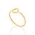 Anel Dourado com Círculo Vazado Rommanel - Imagem 1