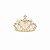 Mini Coroa Coração de Strass Dourada Princess - Imagem 1