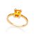 Anel Skinny Ring Retangular Amarelo Rommanel - Imagem 1