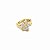 Piercing de Argola Dourada Folheada com Zircônia em Flor - Imagem 1