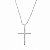 Colar Prateado de Crucifixo com Zircônias - Imagem 1