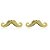 Brinco Folheado Mustache - Imagem 1