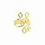 Anel Dourado Círculos Folheado à Ouro 18k - Imagem 1