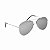 Óculos de Sol Aviador Prateado com Lente Espelhada - Imagem 1