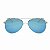 Óculos de Sol Aviador Prateado com Lente Azul Espelhado - Imagem 2